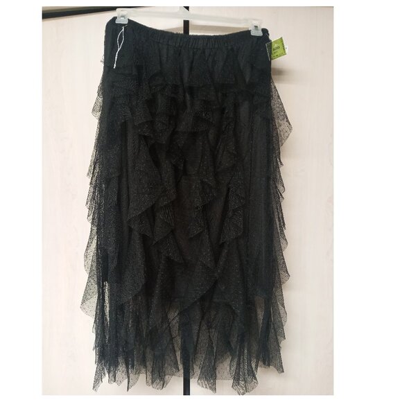 Live4 Truth Dresses & Skirts - Black Tulle Layered Polka Dot Skirt - Goth, Whimsy Goth, Bella Poque